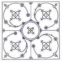 Servietten 24x24 cm - Indisch blau