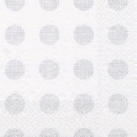 Servietten 24x24 cm - Melissa silver/pearlwhite