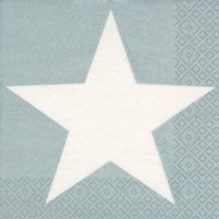 Servietten 24x24 cm - Bright Star silver