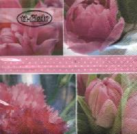 Servietten 24x24 cm - Tulipes Roses pink Servietten 24x24 cm - Tulipes Roses pink