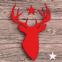 Servietten 33x33 cm - Ciervo Silueta