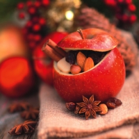 Servietten 33x33 cm - Roast Apple with Christmas Spices