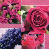 Servietten 33x33 cm - Composition de Fleurs