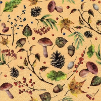 Servietten 33x33 cm - Autumn Forest honey