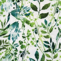 Servietten 33x33 cm - Boho Leaves & Herbs green