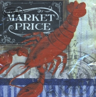 Servietten 33x33 cm - Market Price - Lobster Servietten 33x33 cm - Market Price - Lobster