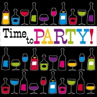 Servietten 33x33 cm - Time to Party