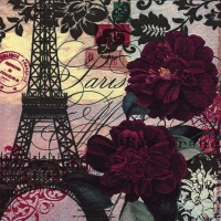 20 tovaglioli in carta vintage collage Parigi 