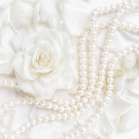 Servietten 33x33 cm - Petals & Pearls