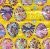 Servietten 33x33 cm - Multicoloured Easter Eggs