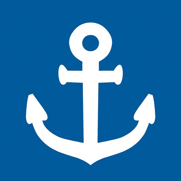 Servietten 33x33 cm - Navy Blue Neg., Anker Servietten 33x33 cm - Navy Blue Neg.