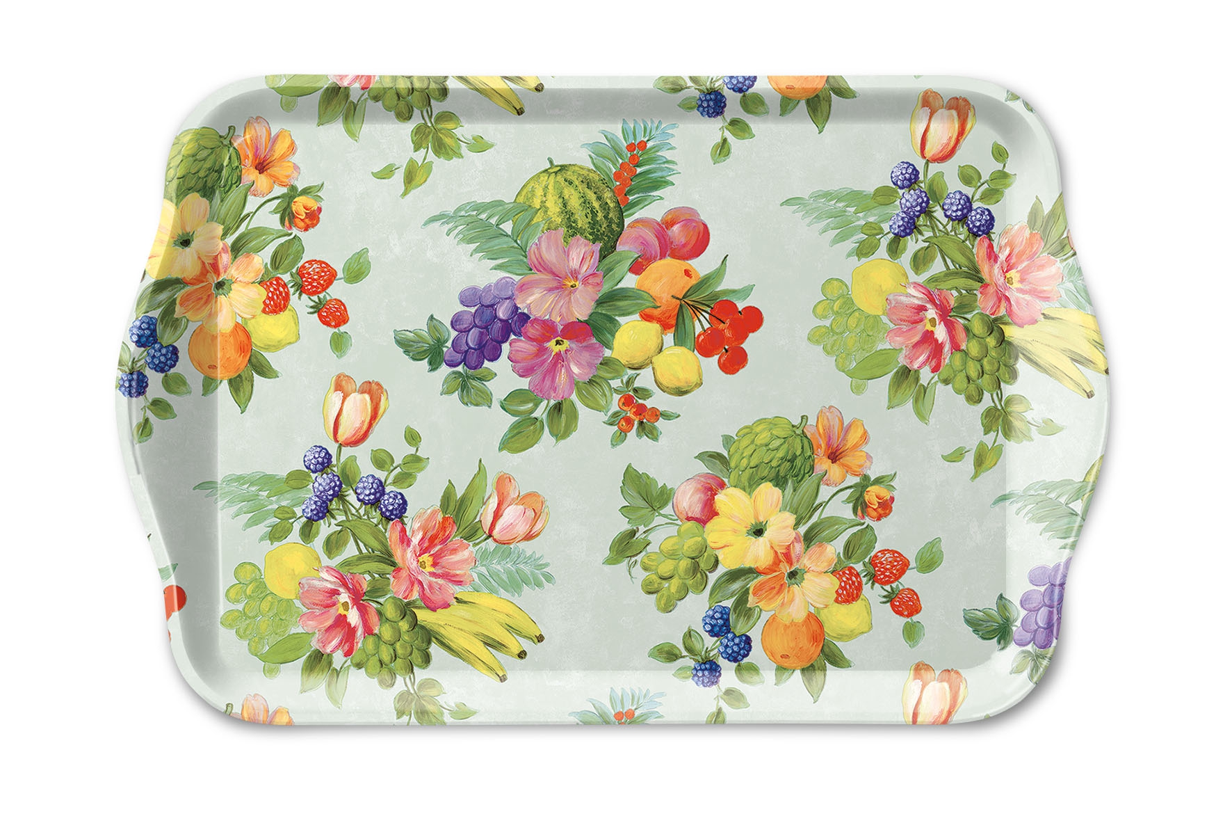 Tablett - Flowers and Fruits Green