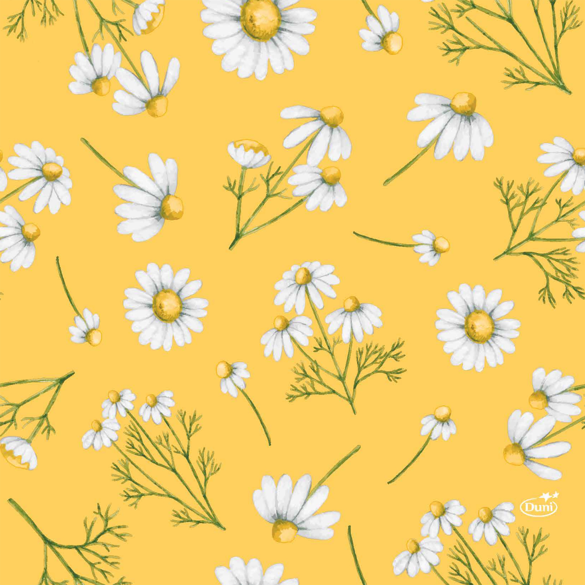 Servietten 33x33 cm - Pretty Daisy Yellow