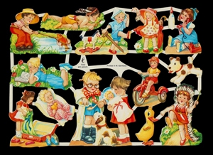 Glanzbilder - Kinder mit Arzt