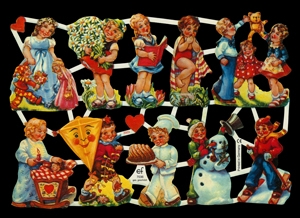 Glanzbilder - Kinder mit Drachen, Glanzbilder - Kinder mit Drachen