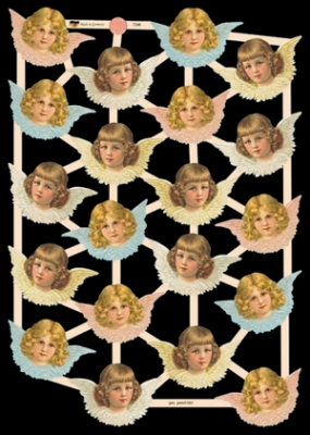 Glanzbilder - 20 Engelköpfe, Engel Glanzbilder - 20 Engelköpfe