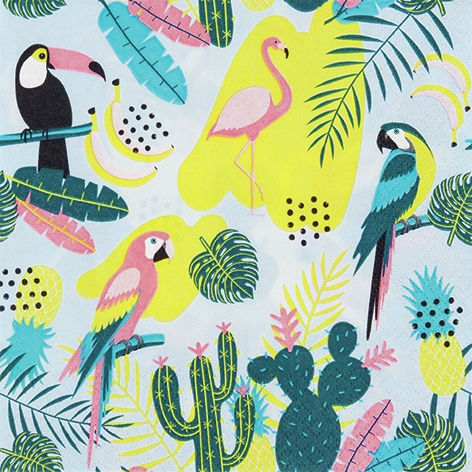 Servietten 33x33 cm - Tropical Setting