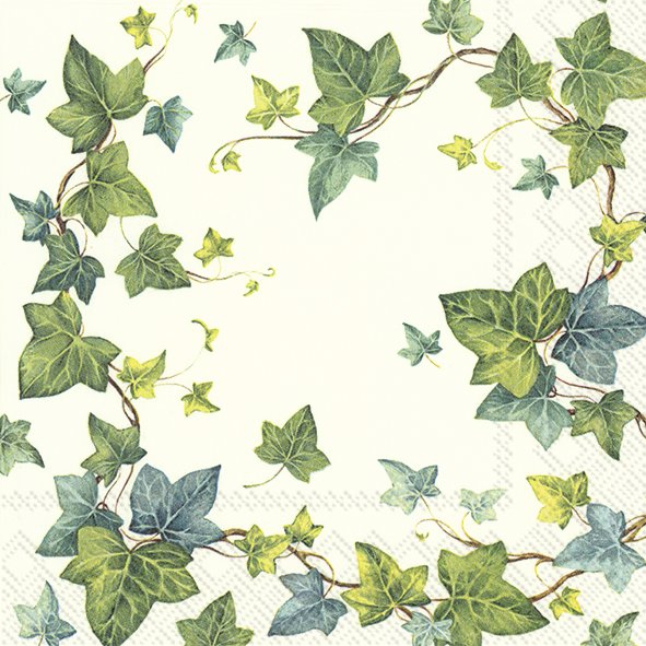 Servietten 25x25 cm - IVY´S DREAM white