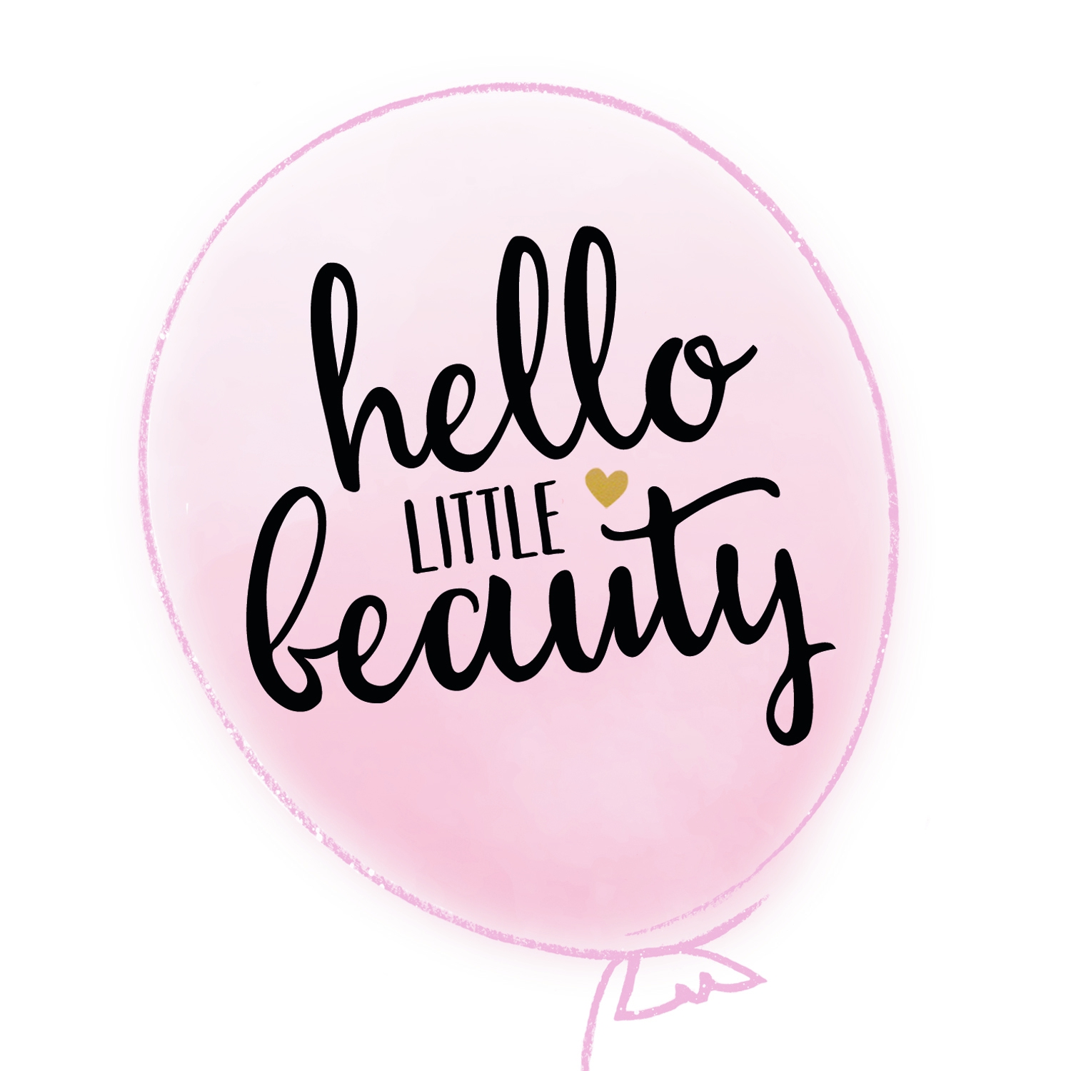 Servietten 25x25 cm - HELLO LITTLE BEAUTY light rose