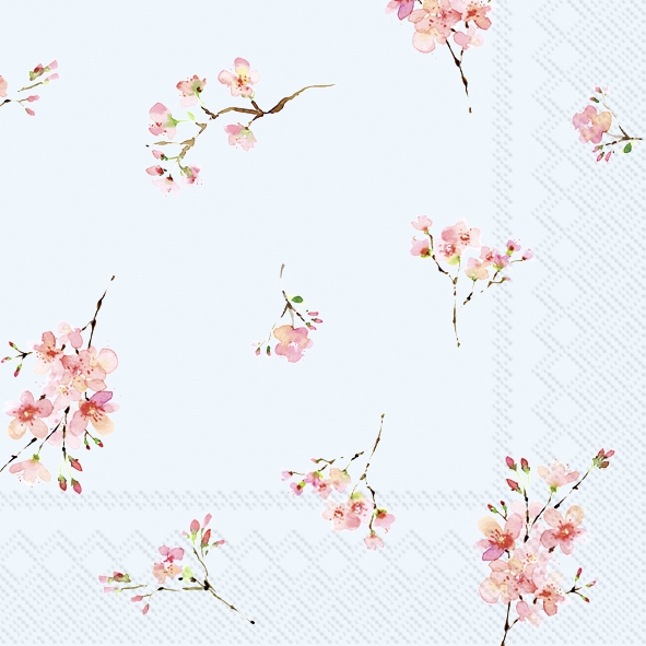 Servietten 25x25 cm - SPRING FLIGHT light blue