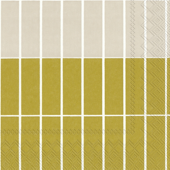 Servietten 25x25 cm - TIILISKIVI RAITA gold