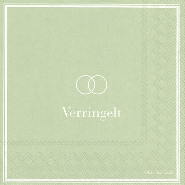 Servietten 33x33 cm - VERRINGELT celadon, Hochzeit, Ereignisse Servietten 33x33 cm - VERRINGELT celadon
