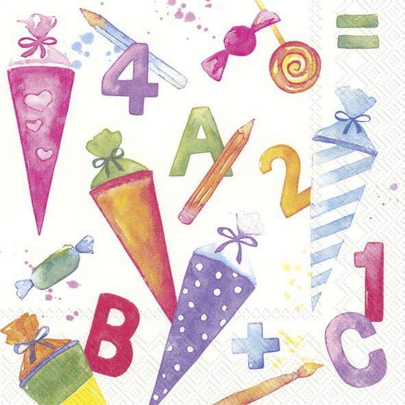 Servietten 33x33 cm - HURRAY, MY FIRST DAY