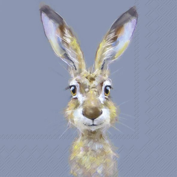 Servietten 33x33 cm RABBIT BUSTER blue Servietten Wimmel