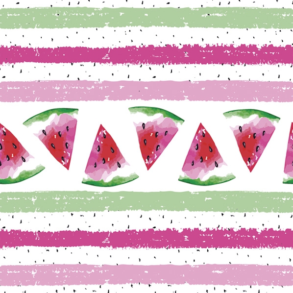 Servietten 33x33 cm - Watermelon with Stripes