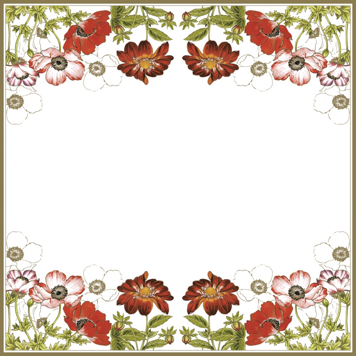 Servietten 33x33 cm - Anemones with Georginia