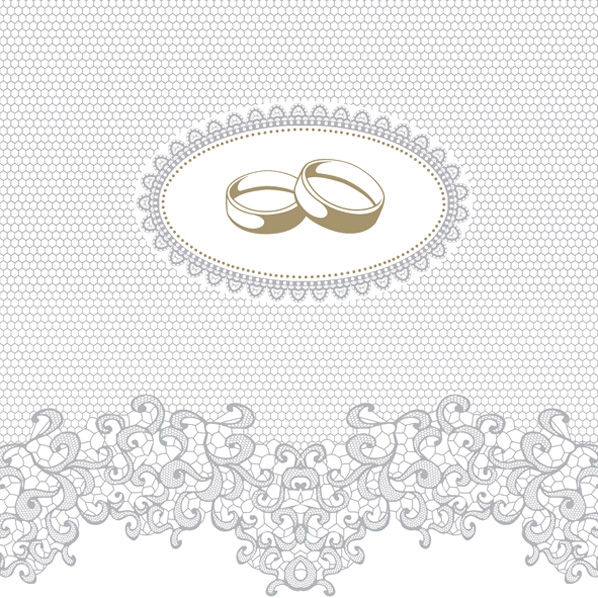 Servietten 33x33 cm - Wedding Rings with Silver Ornaments