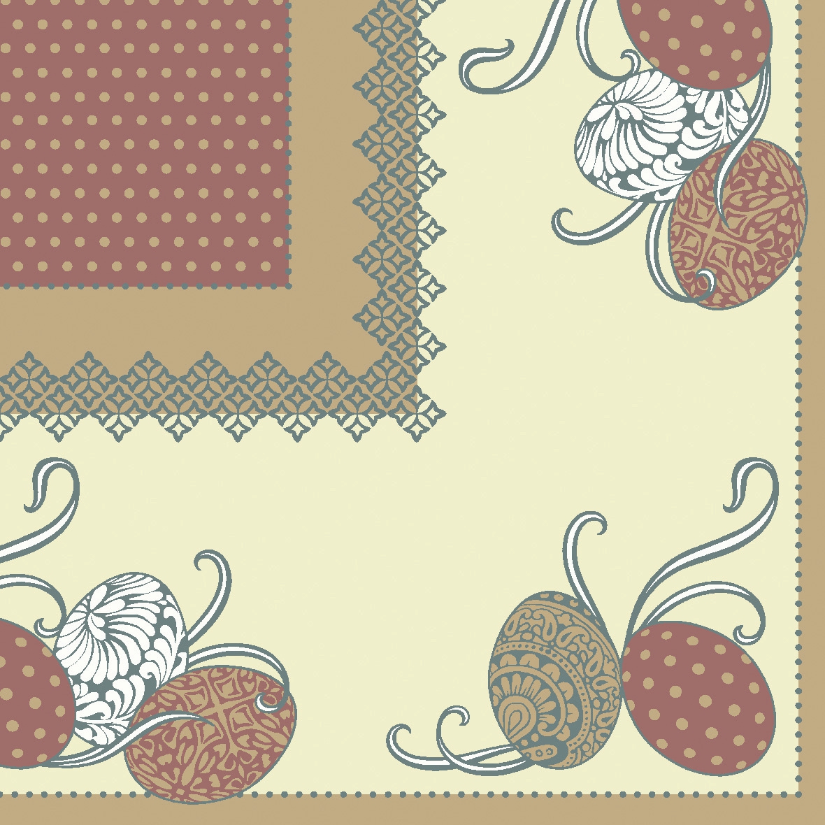 Linclass Servietten 40x40 cm - ANDY - hellbraun