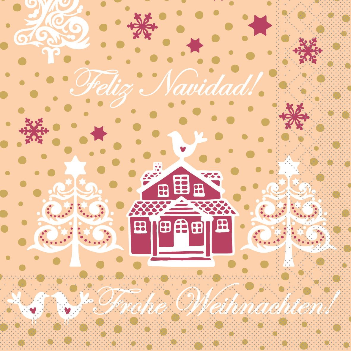 Tissue Servietten 40x40 cm - Ella  (aprikot)