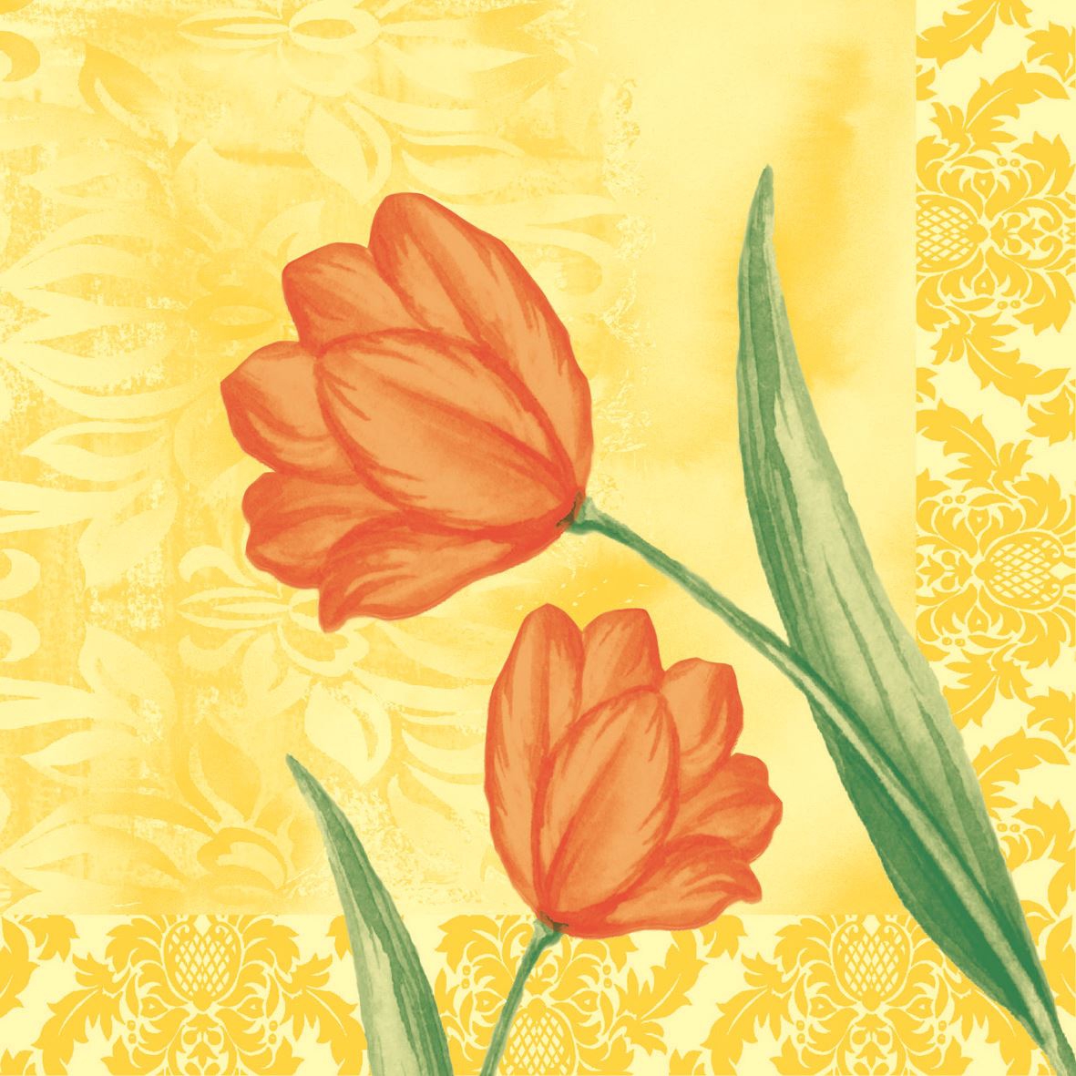 Linclass Servietten 40x40 cm - Sally  (orange)