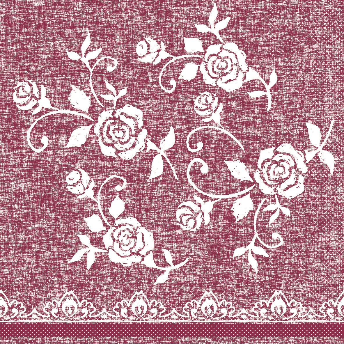 Tissue Servietten 33x33 cm - Lace  (bordeaux)