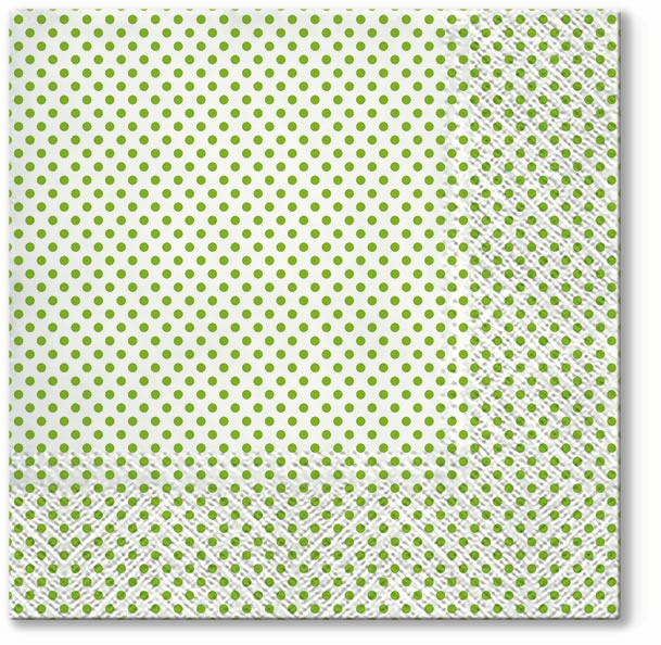 Servietten 33x33 cm - Small Dots (kiwi)
