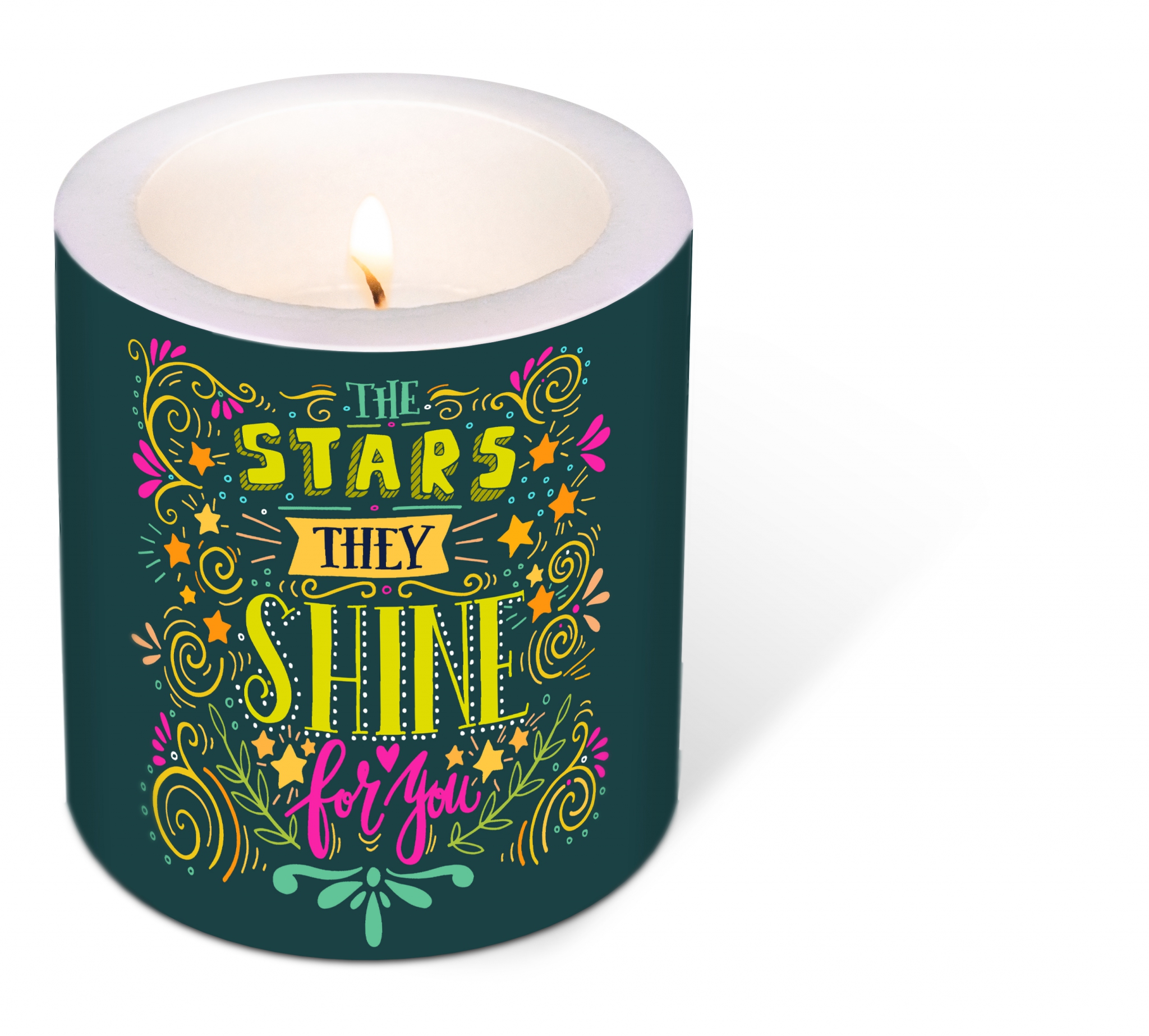 Dekorkerze - Decorated Candle Starshine