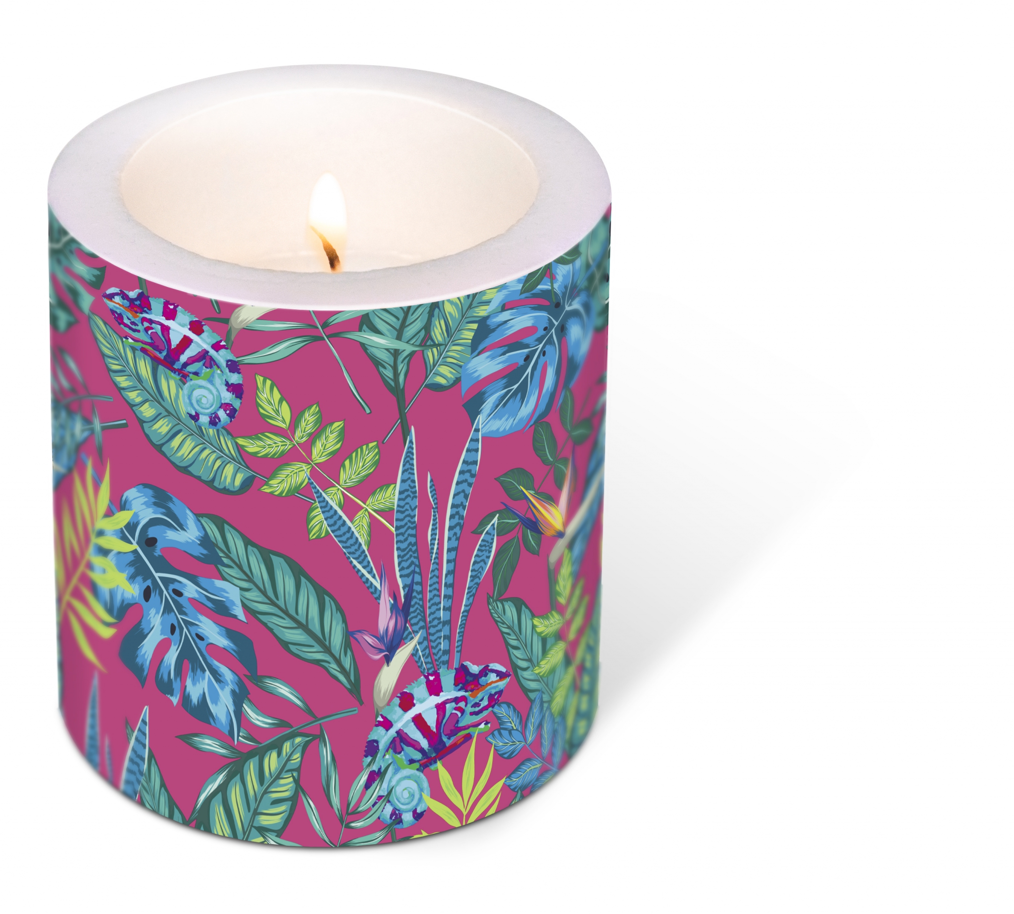 Dekorkerze - Decorated Candle Chameleon