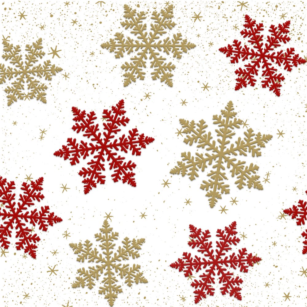 Servietten 33x33 cm - Delicate snow