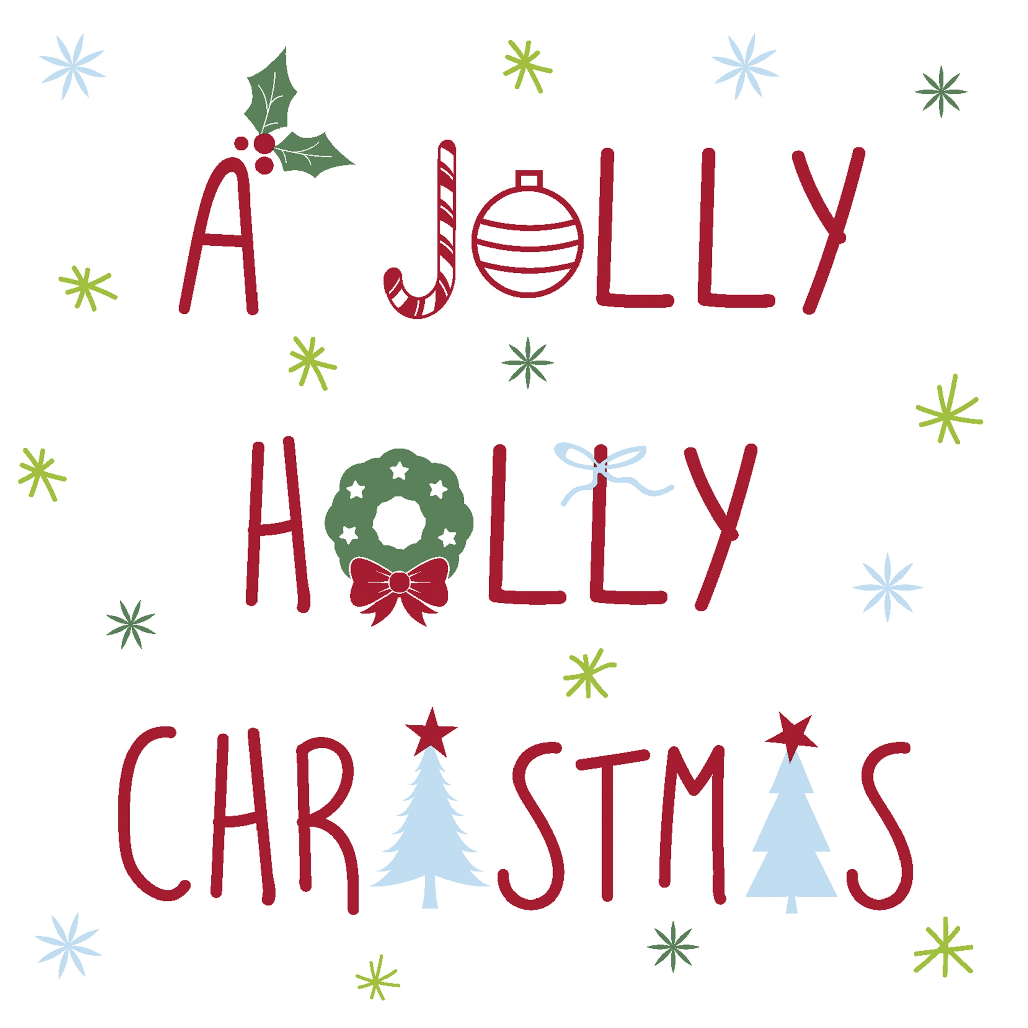 Servietten 33x33 cm - Jolly Holly