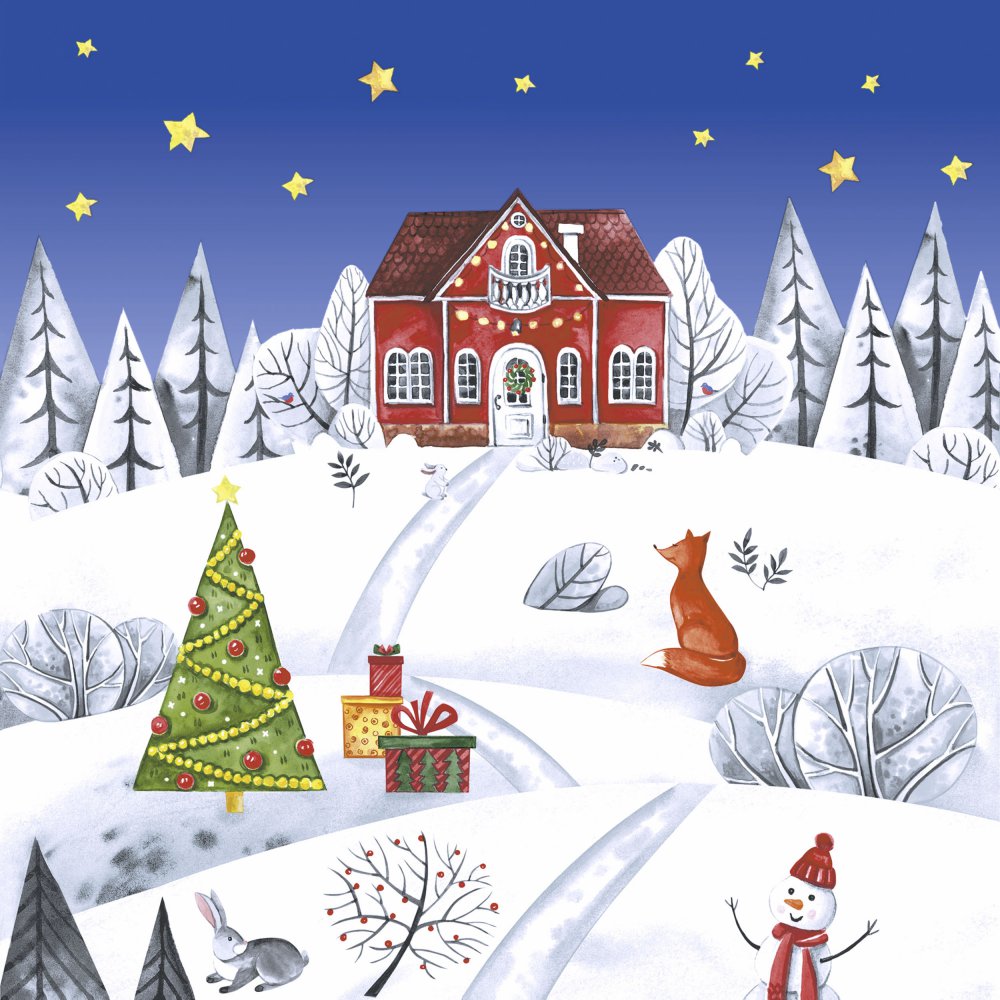 Servietten 33x33 cm - Winter land