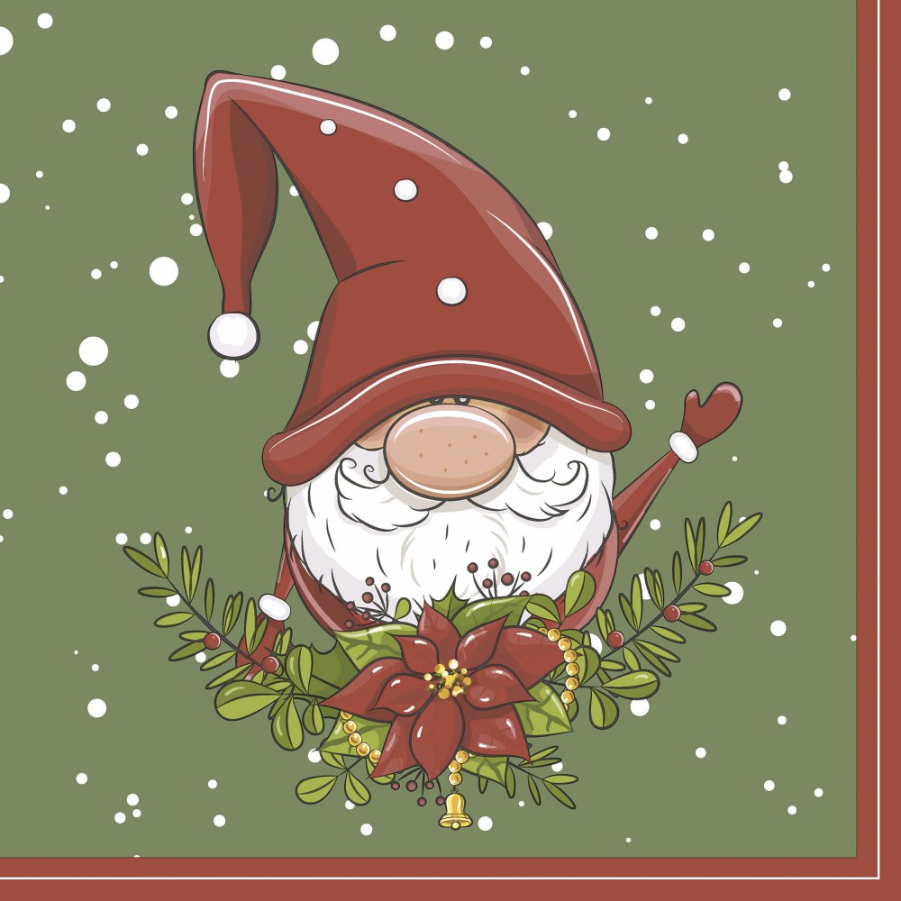 Servietten 33x33 cm - Tomte