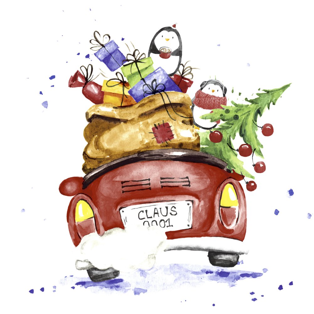 Servietten 33x33 cm - Xmas drive