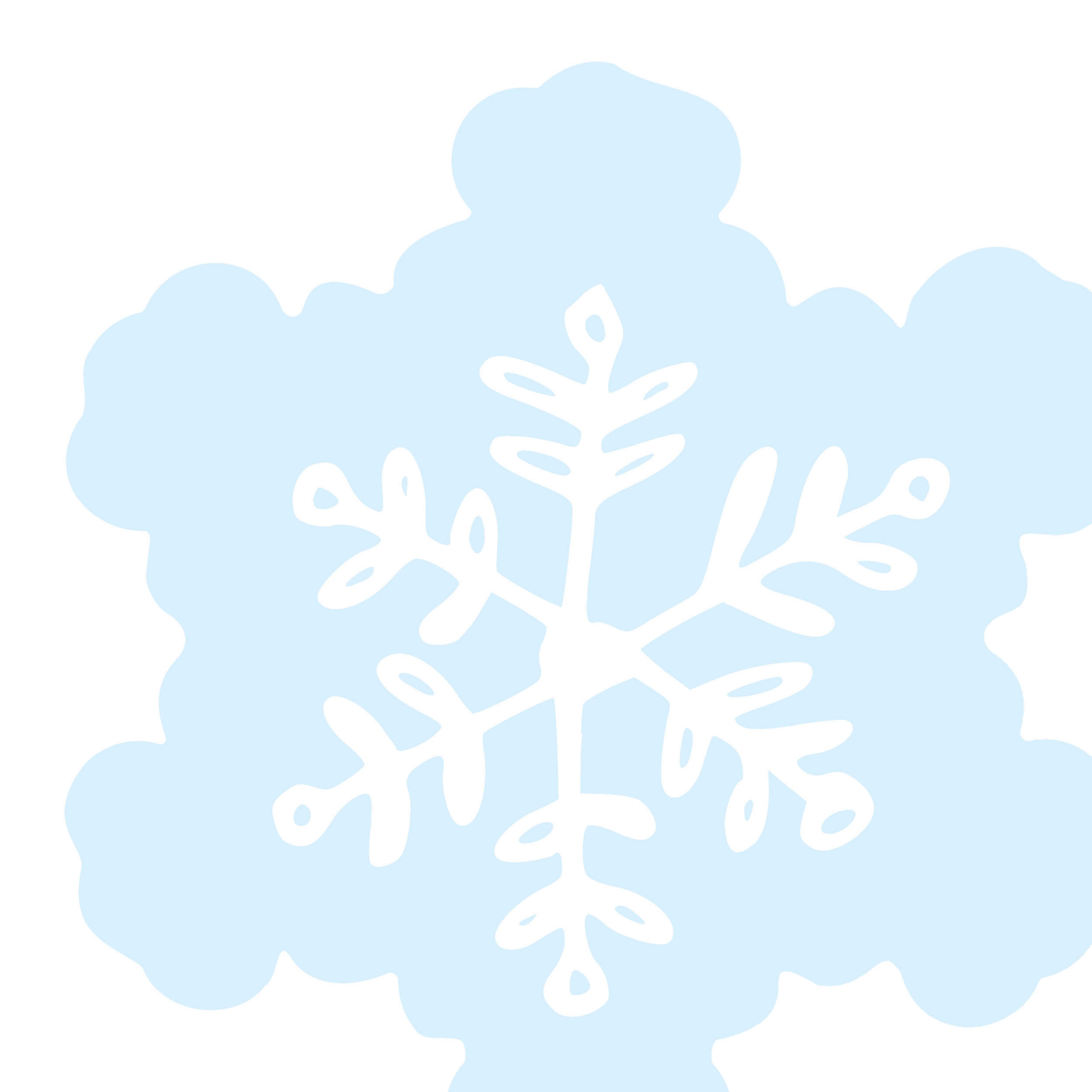 Gestanzte Servietten - Silhouettes Snowflake