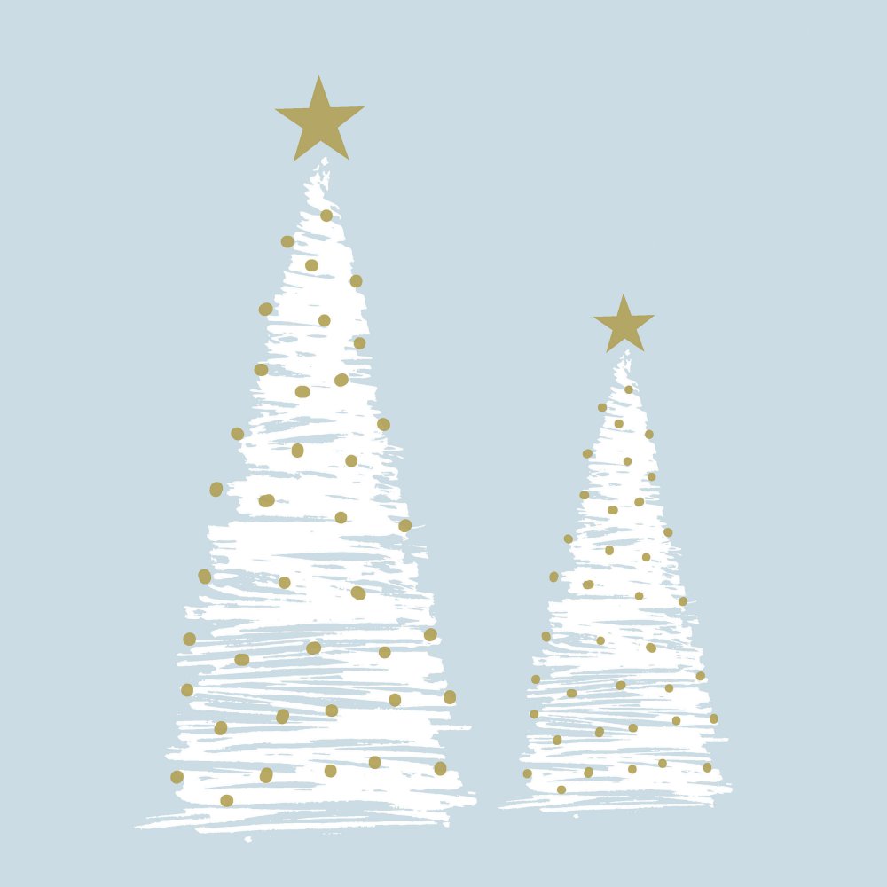 Servietten 33x33 cm - Elegant trees