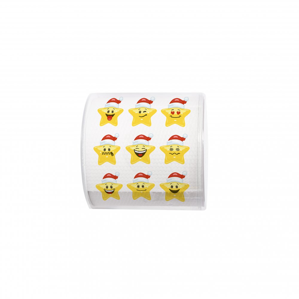 bedrucktes Toilettenpapier - Topi Santa Stars