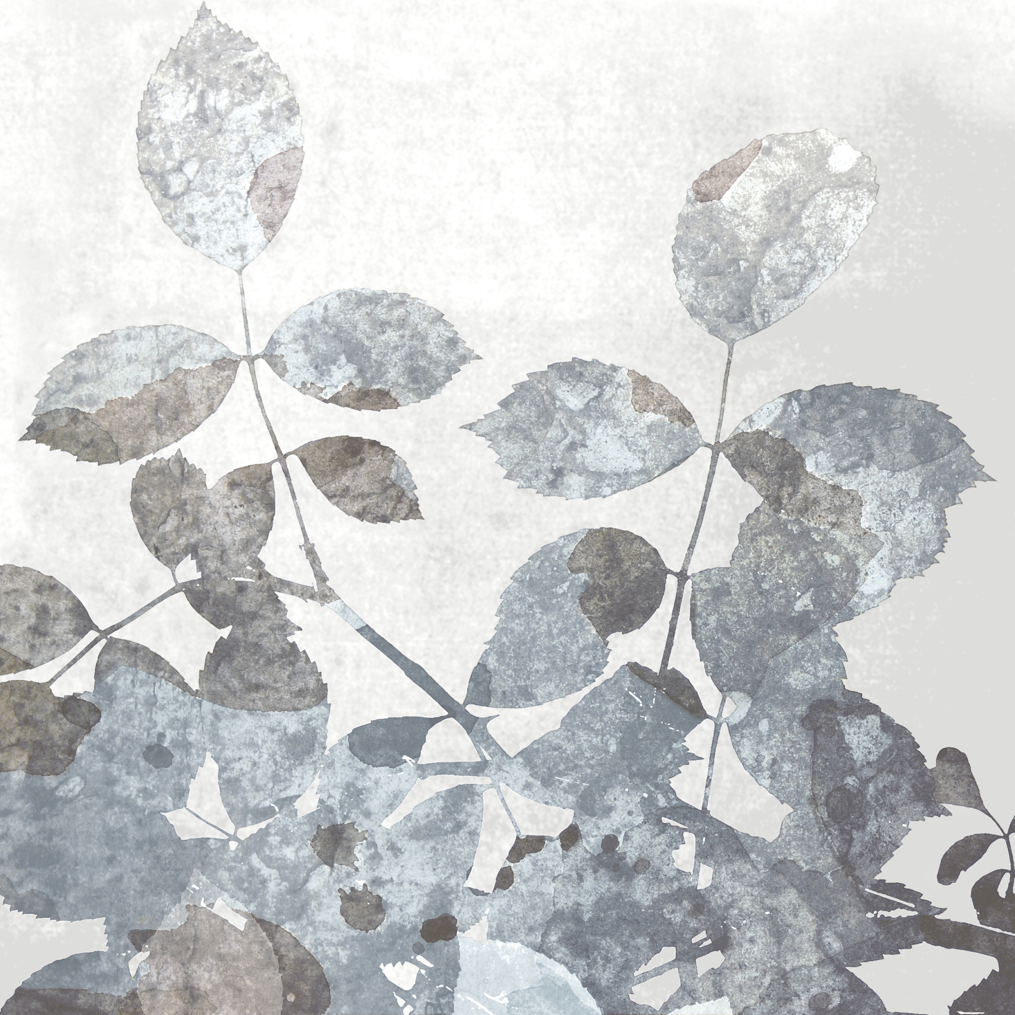 Servietten 33x33 cm - Silver leaves