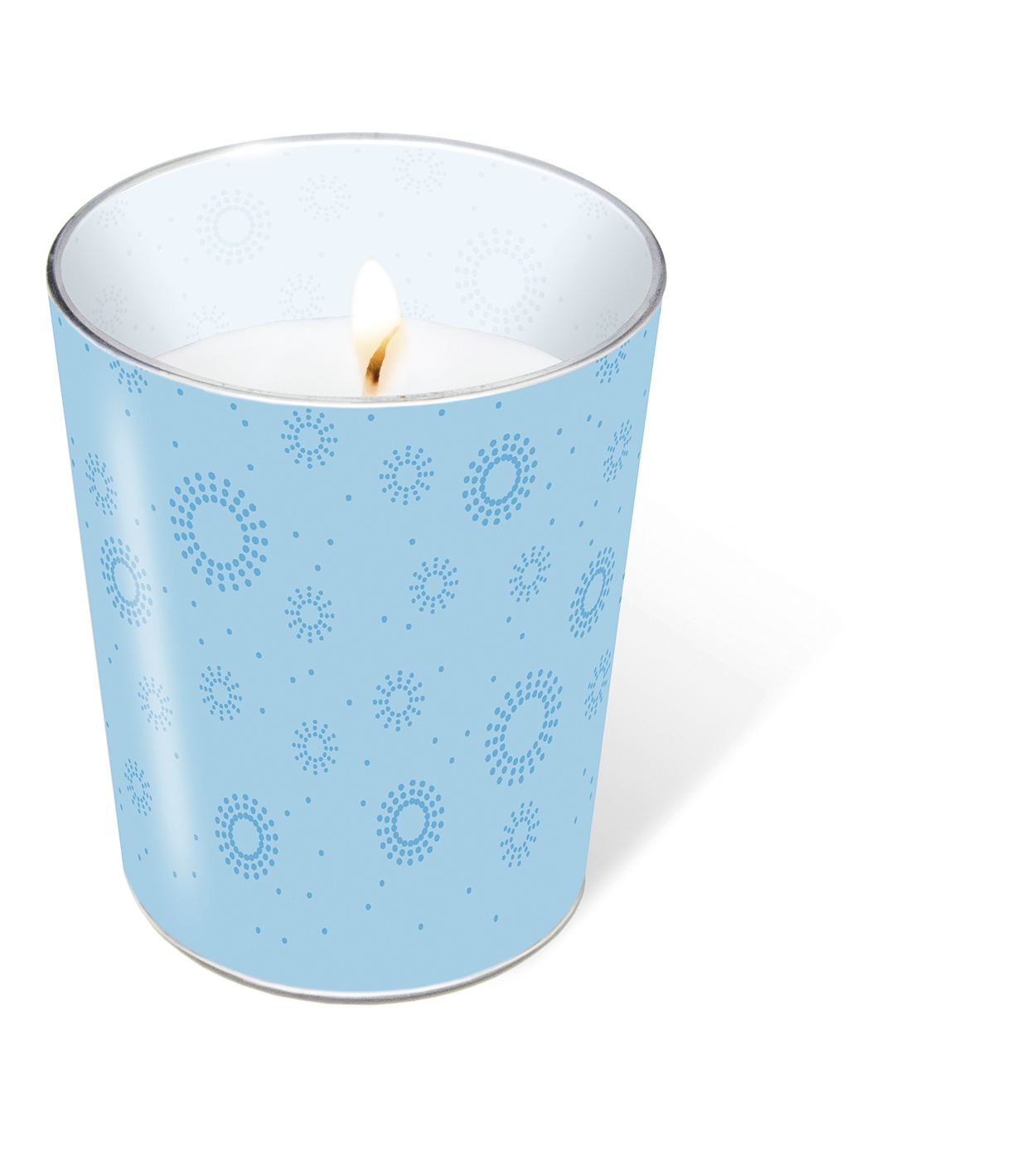 Glaskerze - Moments uni aqua