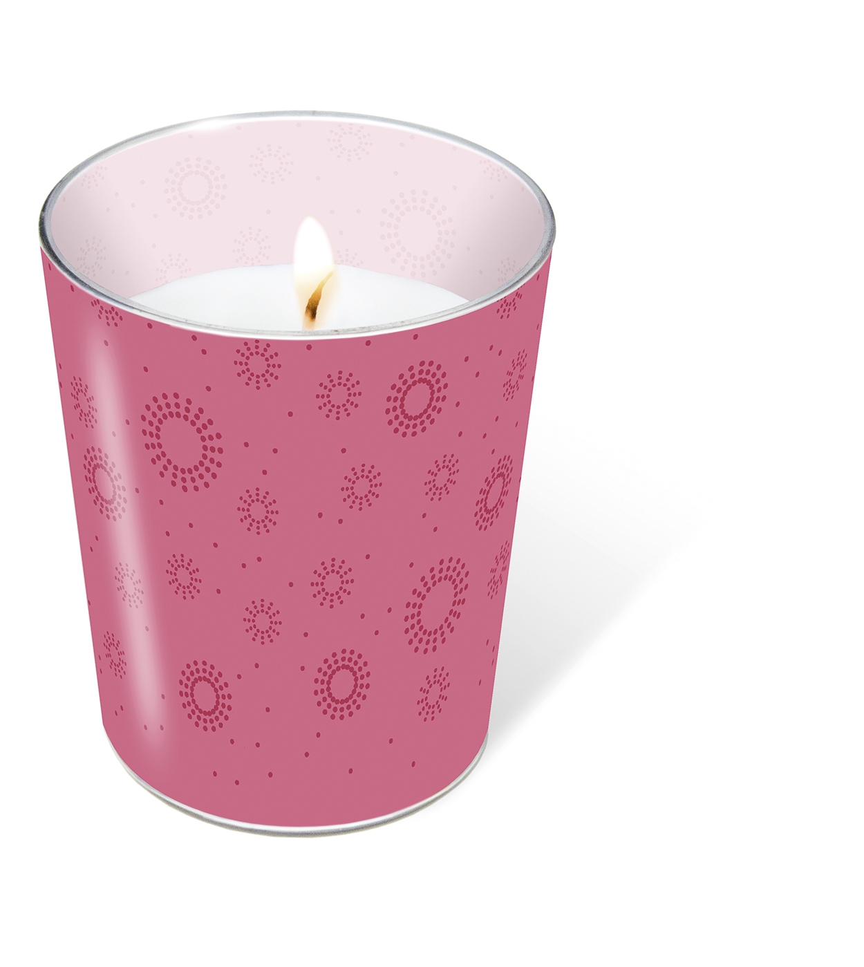 Glaskerze - Moments uni pink