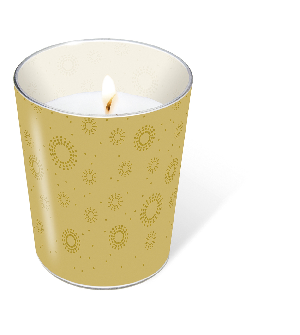 Glaskerze - Moments uni gold
